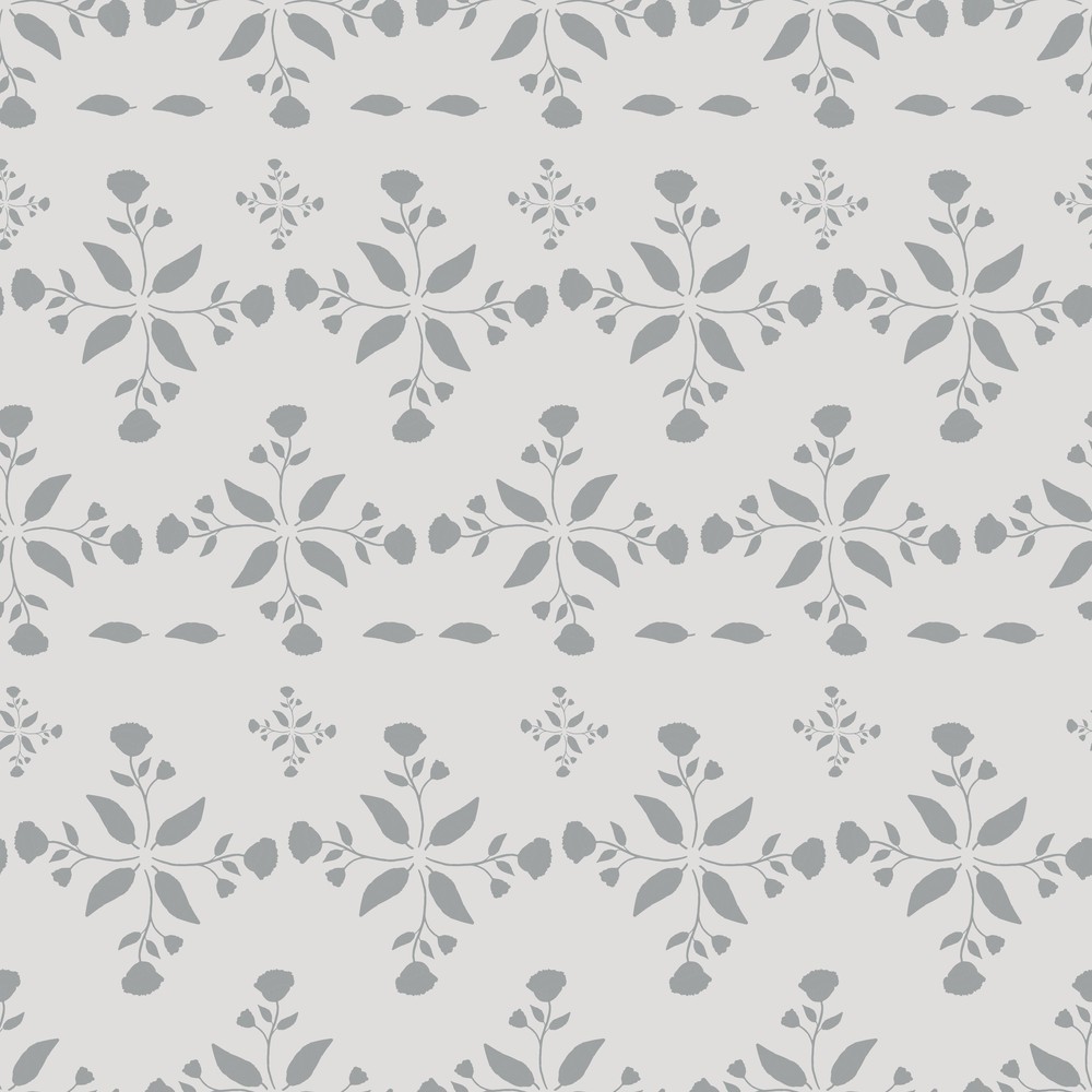 Bild på Leaves and round sprigs in Grey - 1032901-02